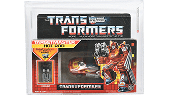 1987 G1 Hot Rod Targetmaster AFA Graded MISB (Mint in Sealed Box)